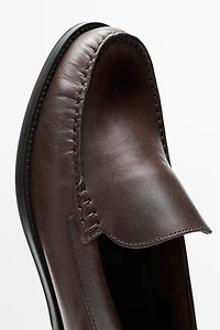 Mocassin cuir gras