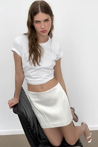 SATIN MINI SKIRT
