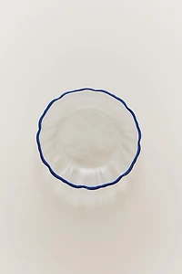 GLASS SIDE PLATE WITH RIM