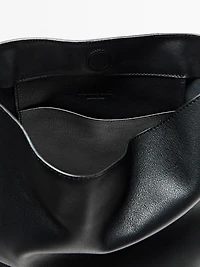 Nappa leather bucket bag