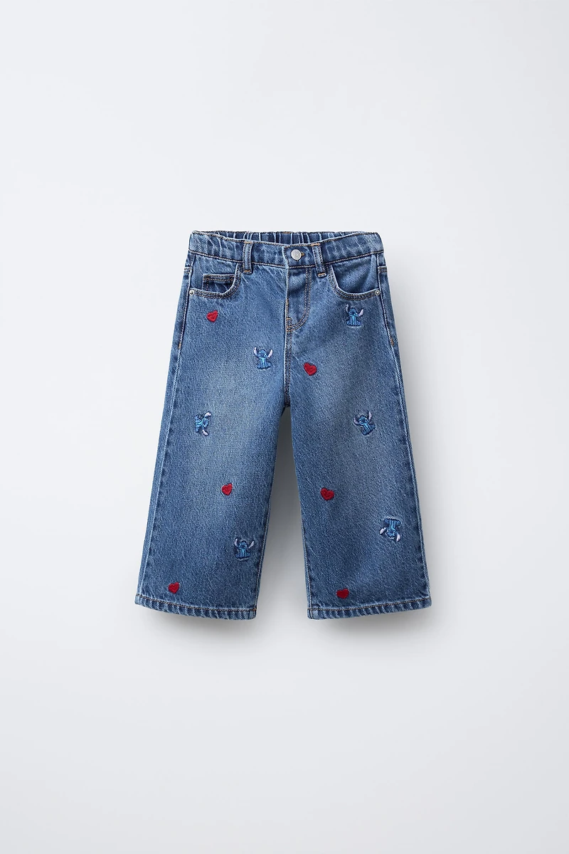 LILO & STITCH © DISNEY EMBROIDERED CULOTTE JEANS