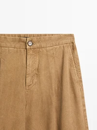 Relaxed fit high-waist trousers