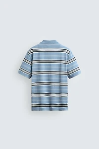 STRIPED BOXY FIT POLO