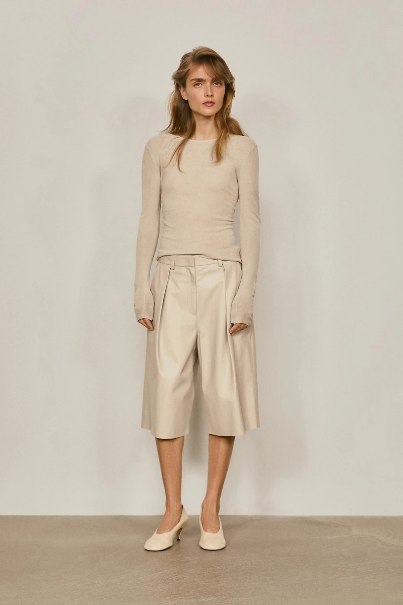 Bermuda long en cuir nappa - LIMITED EDITION