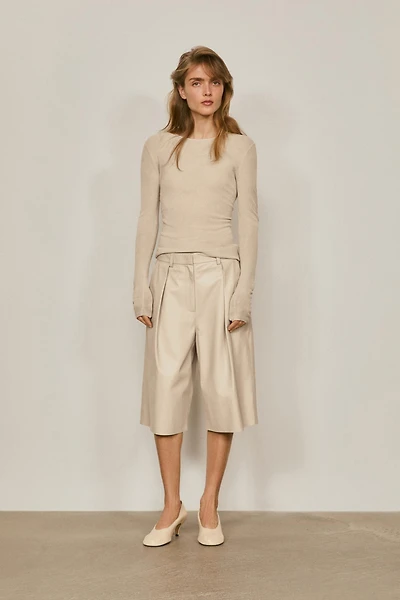 Bermuda long en cuir nappa - LIMITED EDITION
