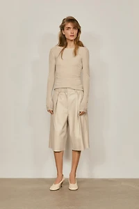 Bermuda long en cuir nappa - LIMITED EDITION