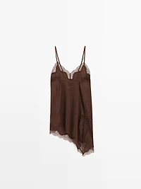 Top asymétrique lin mélangé
