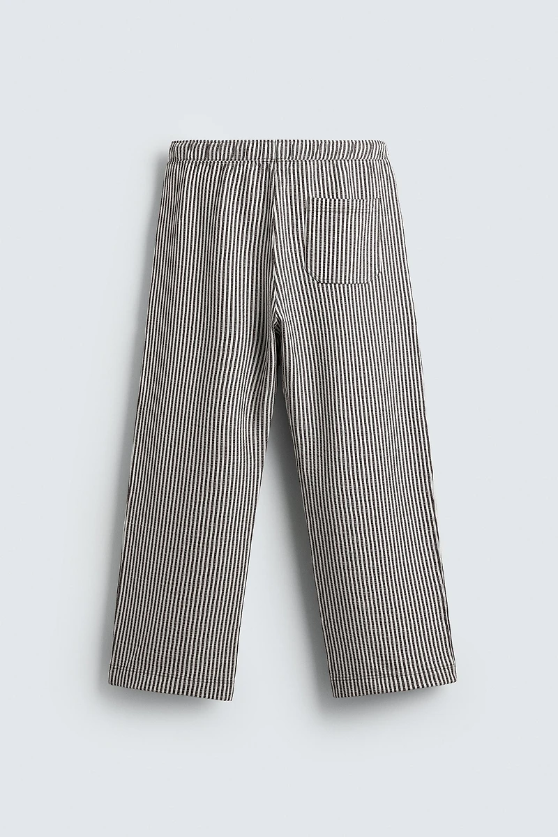 STRIPED SEERSUCKER COMFORT PANTS