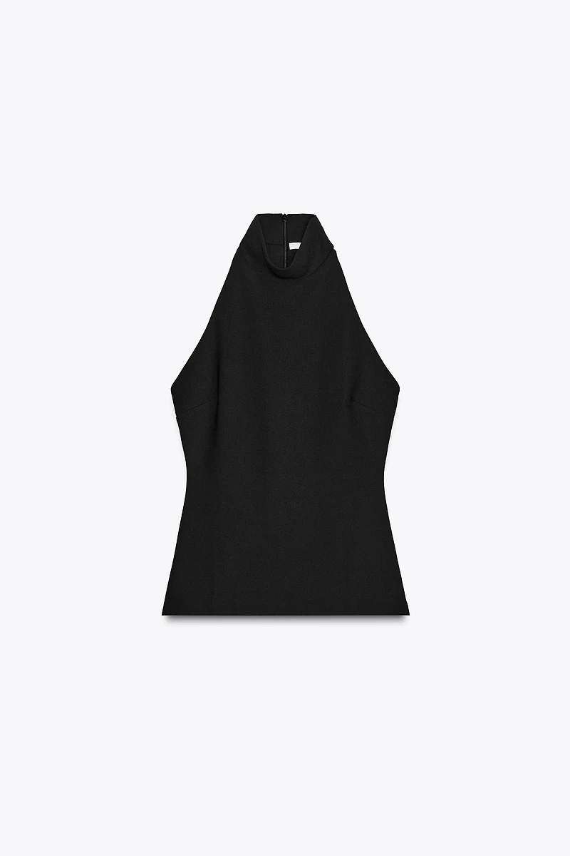 CREPE HALTER TOP