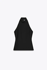 CREPE HALTER TOP