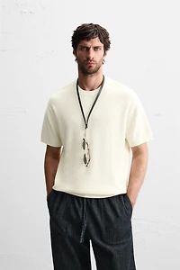 PURL KNIT T-SHIRT