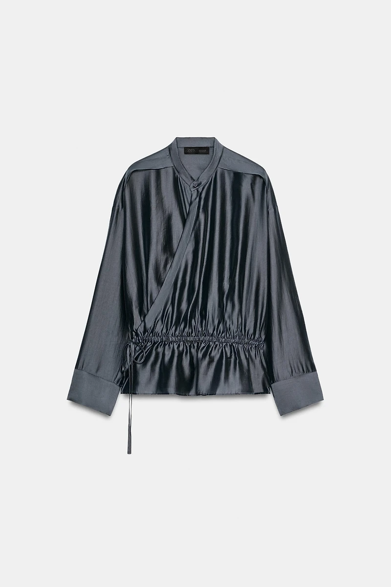 ZW COLLECTION FLOWY WRAP BLOUSE