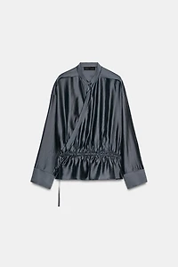 ZW COLLECTION FLOWY WRAP BLOUSE
