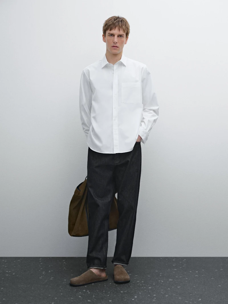 Regular-fit 100% cotton shirt