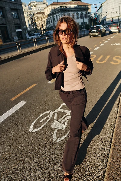 CROPPED LAPEL JACKET