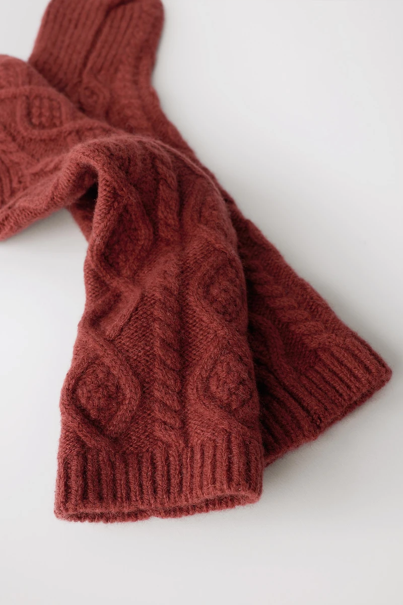 LONG CABLE KNIT 100% WOOL SOCKS LIMITED EDITION