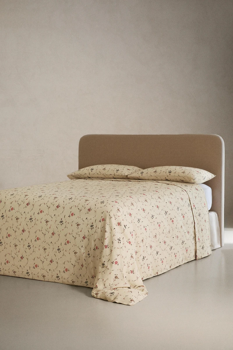 COTTON LINEN FLORAL DUVET COVER | KATHARINE POLE