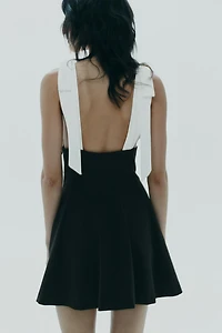 COMBINATION BOW SHORT DRESS
