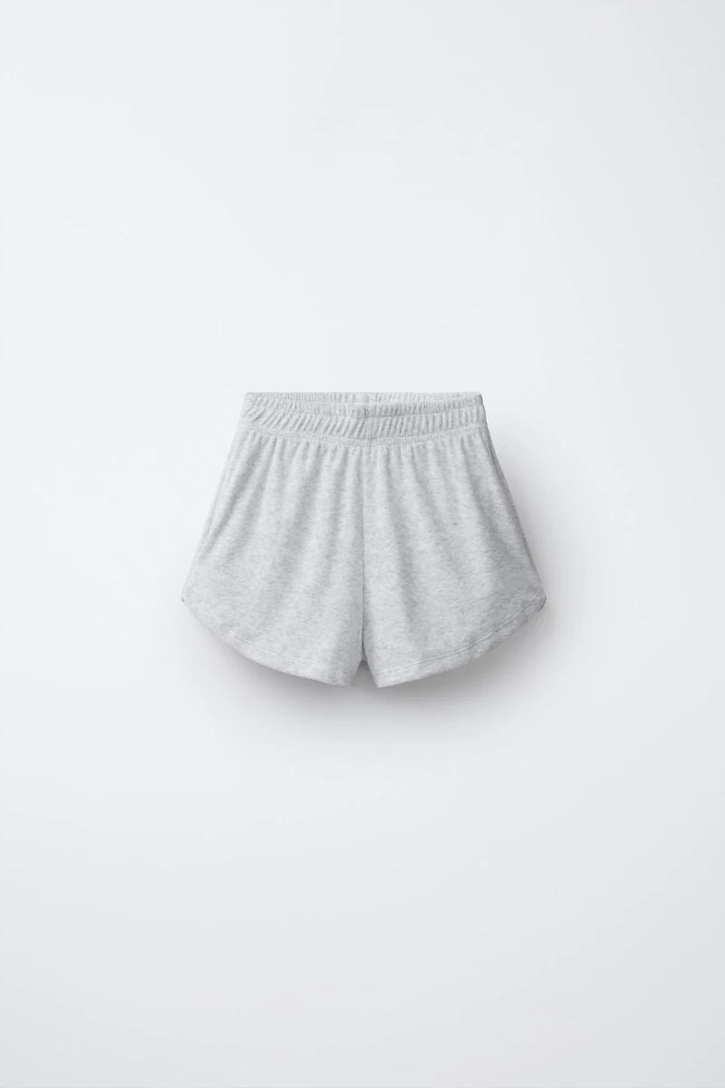 TOWEL EFFECT T-SHIRT AND BERMUDA SET