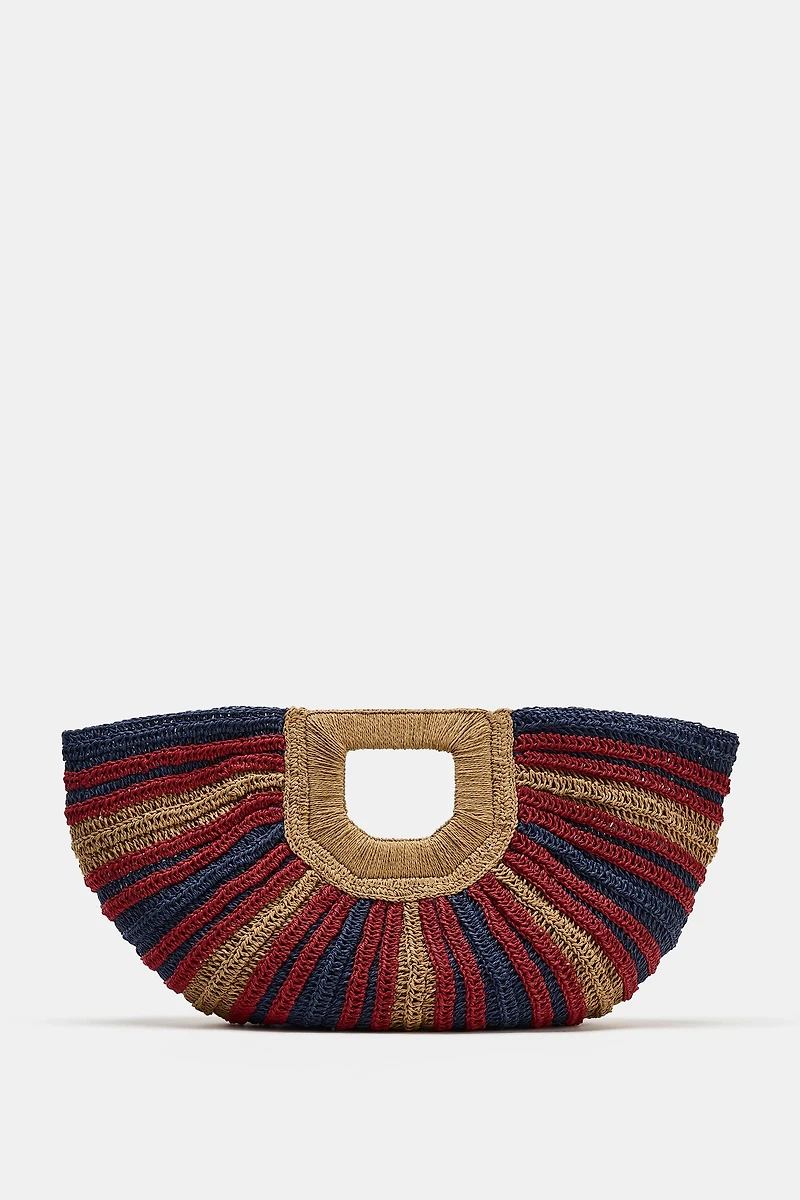 WOVEN EFFECT PRINT BAG