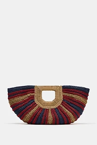 WOVEN EFFECT PRINT BAG
