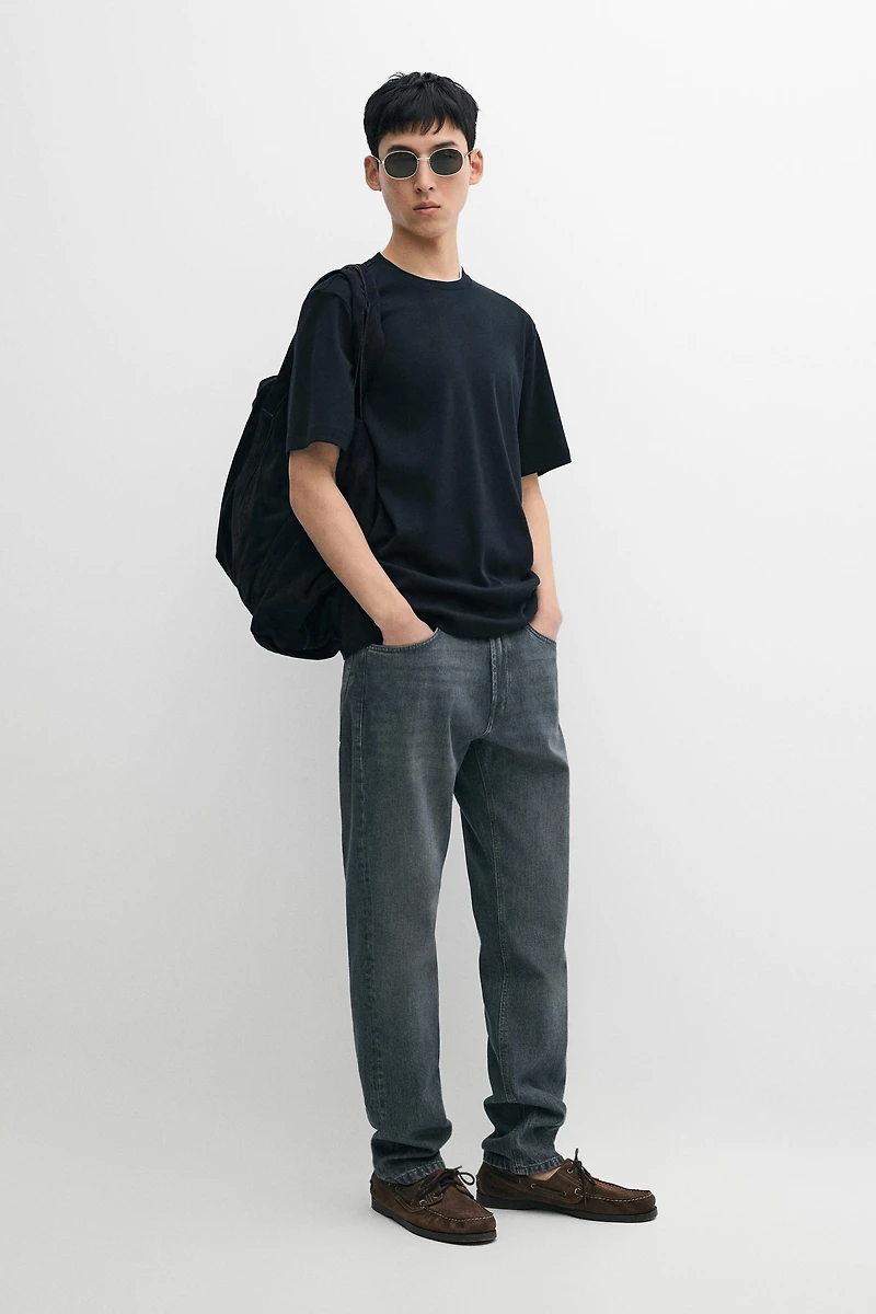 T-shirt double col 100 % coton
