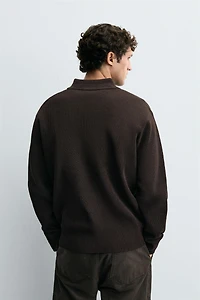 CHENILLE KNIT POLO SHIRT
