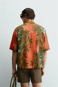 RELAXED FIT FLORAL PRINT SHIRT