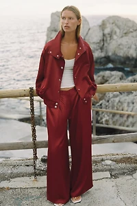STAND-UP COLLAR BOMBER JACKET