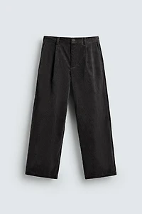 PLEATED CORDUROY PANTS