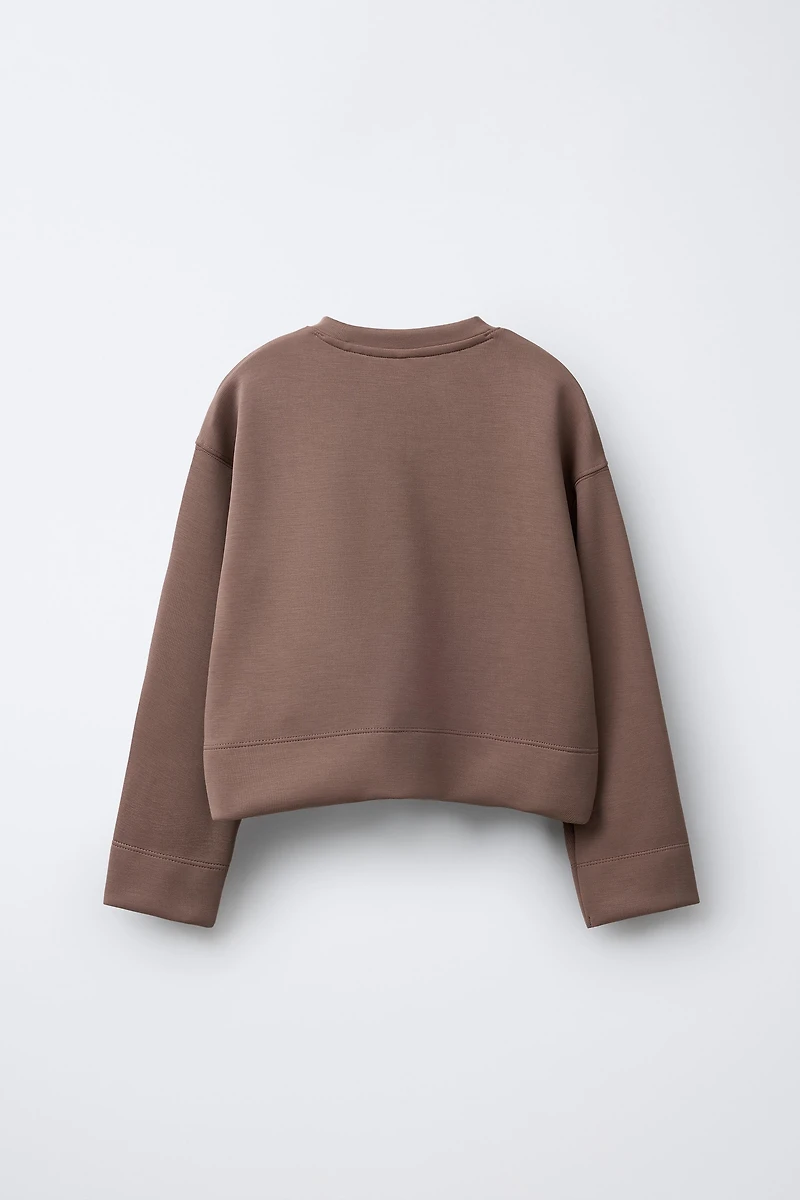 TEXT SWEATSHIRT WITH MODAL