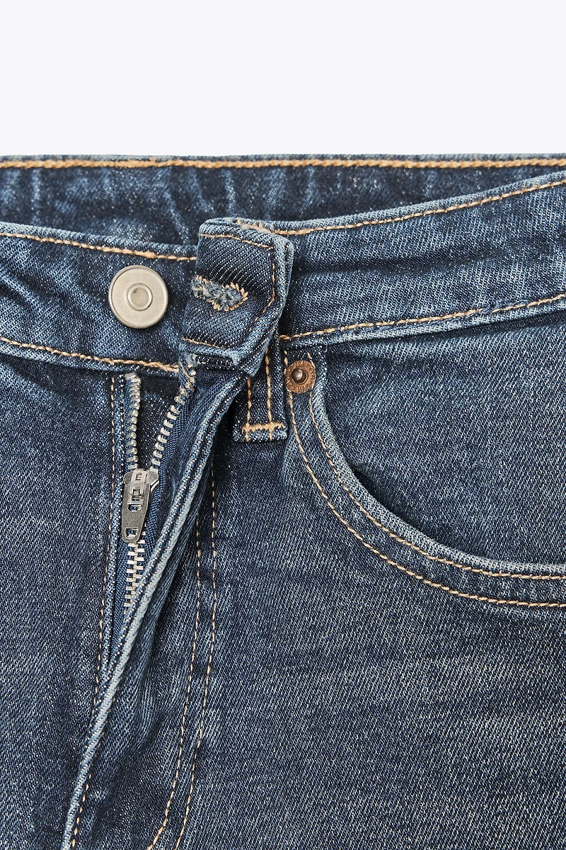 TRF HIGH-WAISTED CROPPED FLARE JEANS