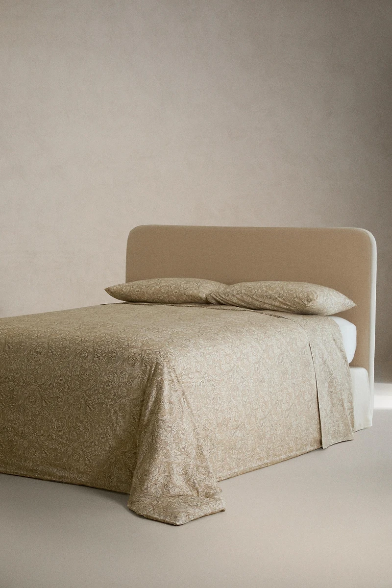 MORRIS & CO. FLORAL SATEEN COTTON DUVET COVER