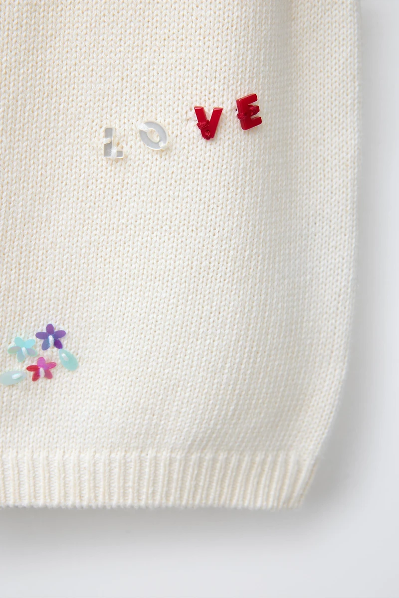 BEADED KNIT TOP
