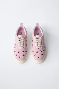EMBROIDERED COTTON SNEAKERS
