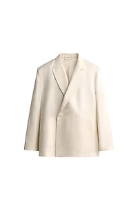 VISCOSE - LINEN DOUBLE-BREASTED BLAZER