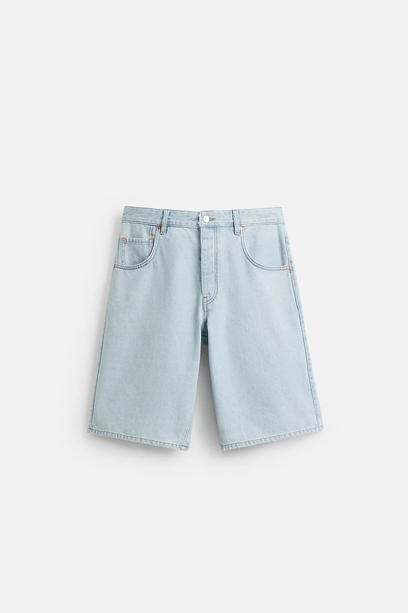 BERMUDA EN DENIM COUPE AMPLE