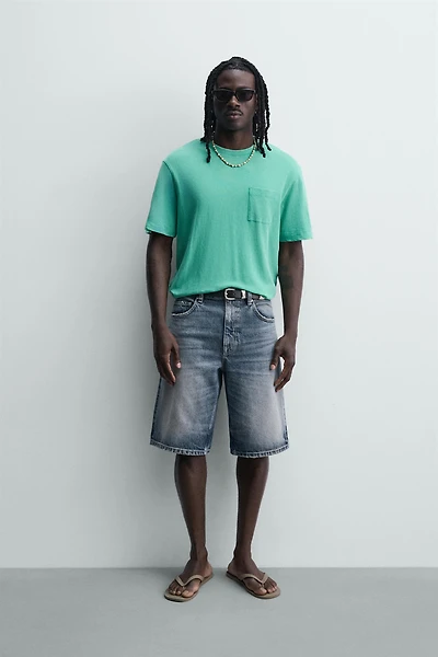 RELAXED FIT DENIM SHORTS