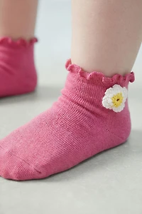 TWO-PACK OF SHORT FLORAL SOCKS