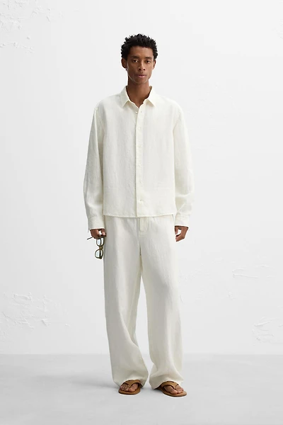 CHEMISE COUPE DÉCONTRACTÉE 100 % CHANVRE