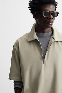 TECHNICAL ZIP POLO SHIRT