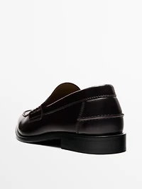 Mocassins cuir patte décorative