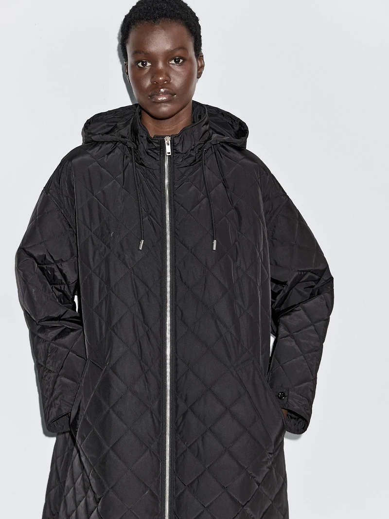 Parka longue matelassée oversize déperlante