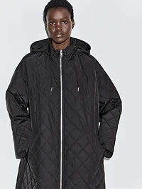 Parka longue matelassée oversize déperlante