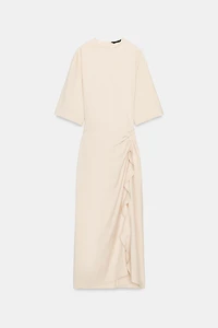 ZW COLLECTION DRAPED MIDI DRESS