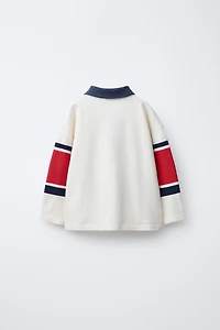 STRIPED LABEL POLO SHIRT