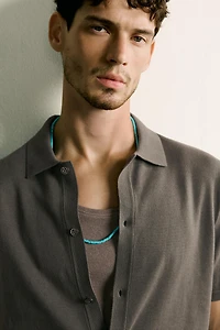 RELAXED FIT KNIT SHIRT