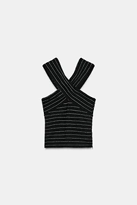 BOUCLÉ WRAP TOP
