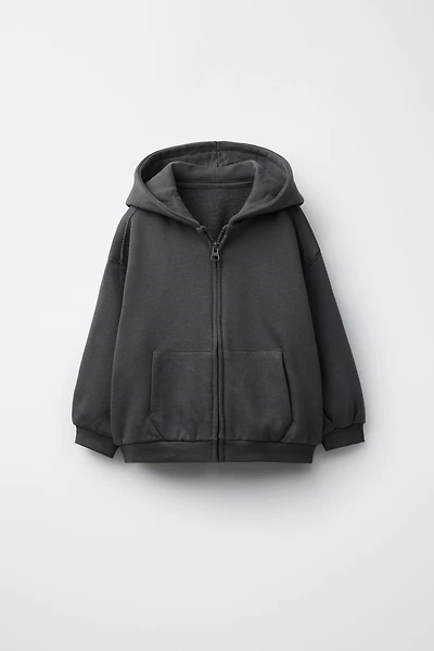 ZIP-UP HOODED SWEATSHIRT