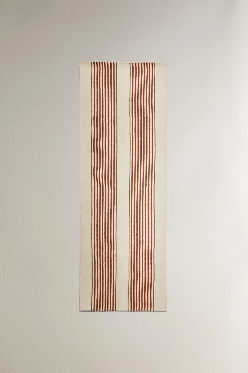TAPIS JUTE ET COTON RAYURES
